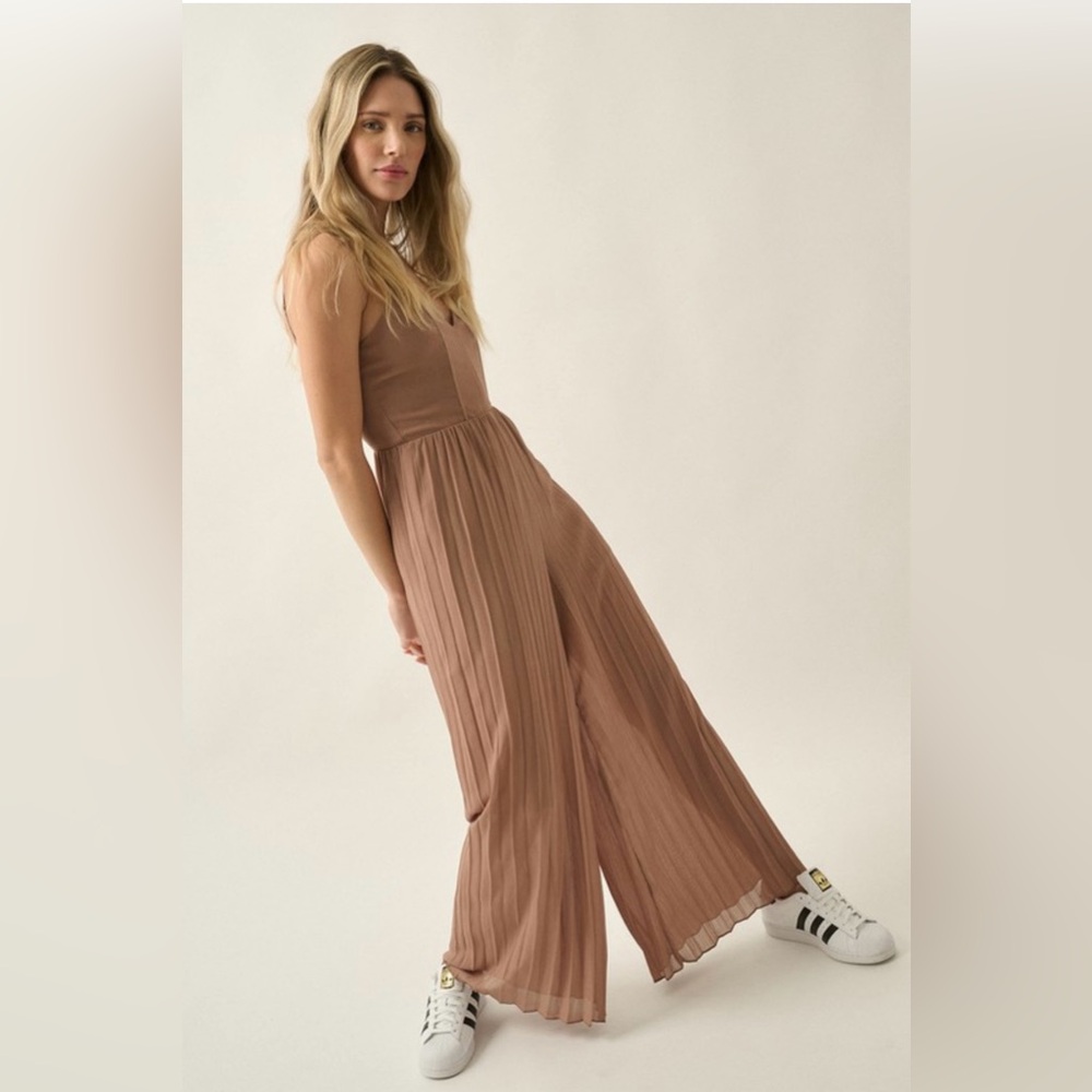 Elegant Tan Jumpsuit